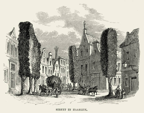 istock Street in Haarlem, Netherlands, 19th century 468212636