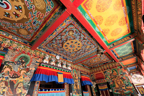 Beautiful rumtek monastery located near Gangtok, Sikkim, India