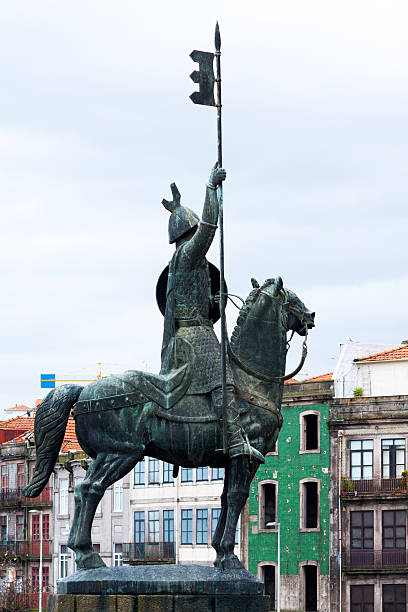istock Equestrian statue of Vimara Peres in Porto 468213304