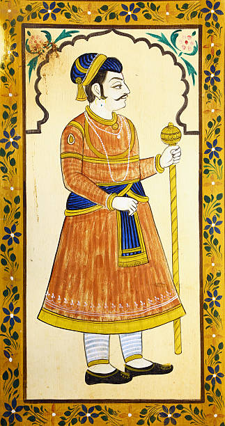 istock Indian man painted on wall in Udaipur, India 468215587