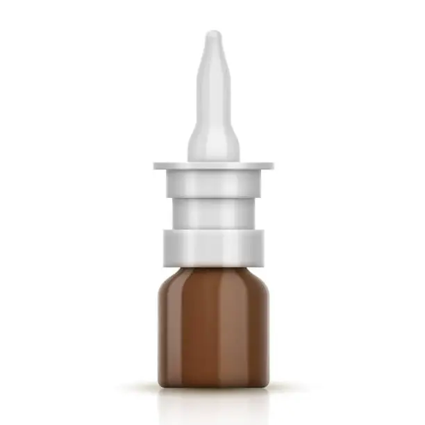 Vector illustration of High Detailed Nasal Spray Bottle.