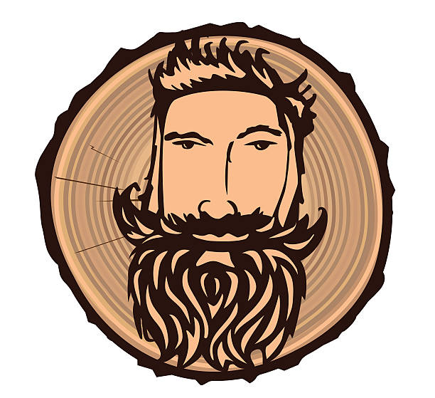 лесоруб знак - wood lumber industry tree ring wood grain stock illustrations