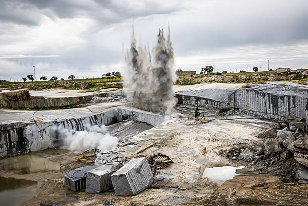 istock bang for the extracion granite quarry opencast 468219488
