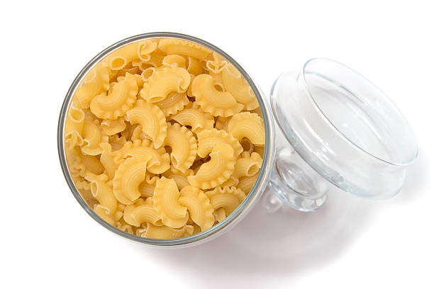 istock Italian pasta, macaroni in a glass container 468220086