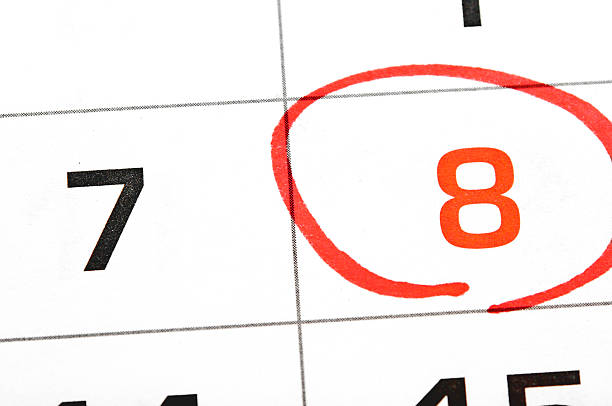 istock calendar with a date circled in marker 468222539