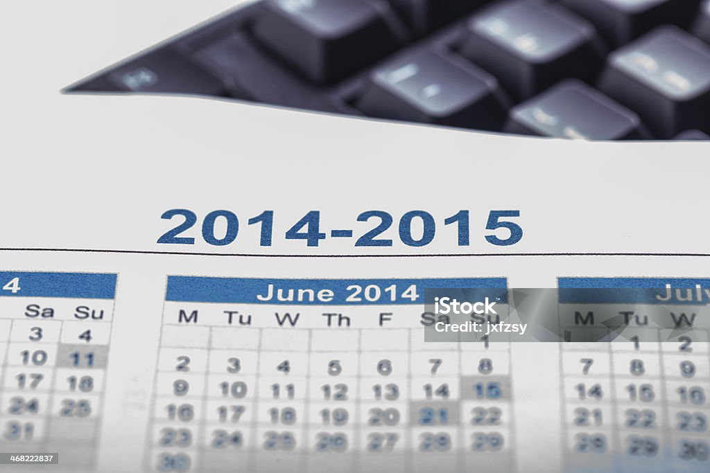 2014 calendar 2014-2015 calendar with keyboard 2014 Stock Photo