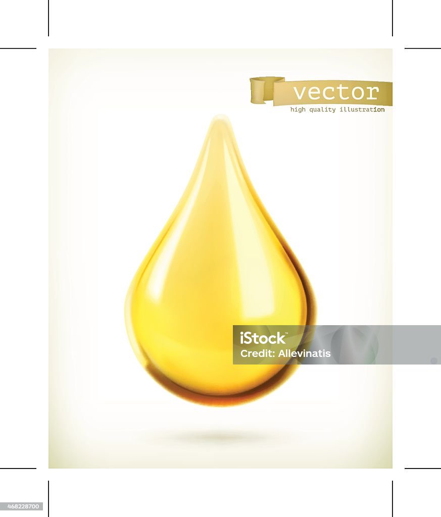 Vector icon of an oil drop floating Oil drop, eps10 vector illustration contains transparency and blending effects Drop stock vector
