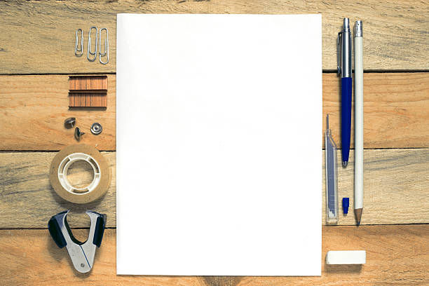 istock Inspirational wooden office table 468228764