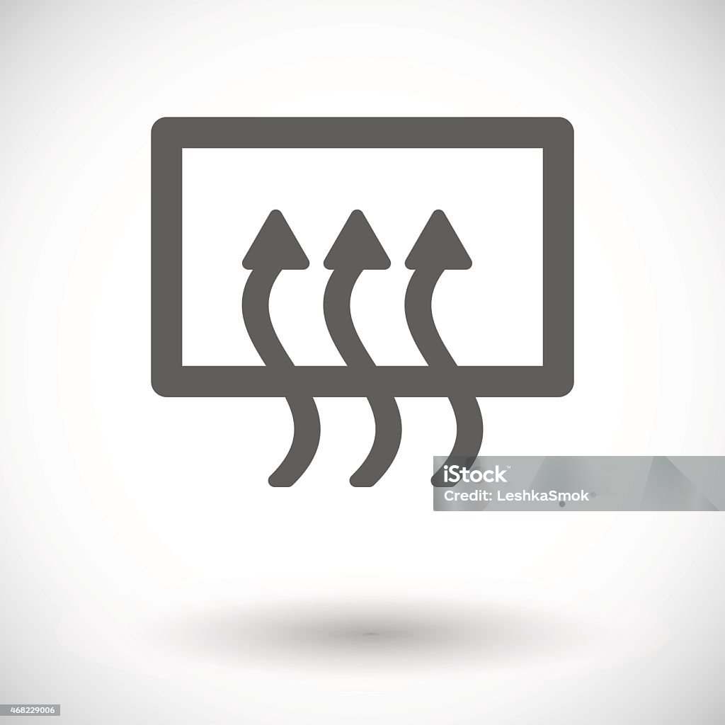 Rear window defrost Rear window defrost. Single flat icon on white background. Vector illustration. 2015 stock vector