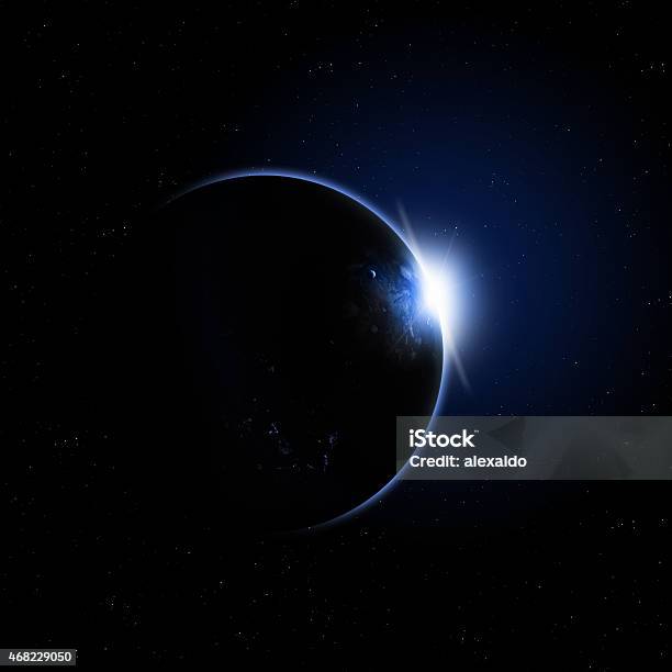 Azul Eclipse Solar Foto de stock y más banco de imágenes de Eclipse - Espacio - Eclipse - Espacio, Eclipse solar, Luna - Satélite terrestre