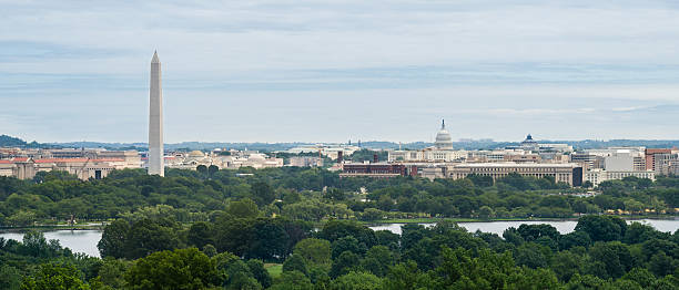 panorama di washington, d.c.  stati uniti - arlington national cemetery immagine foto e immagini stock