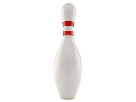 Bowling pin isolated on white background. Bowling concept