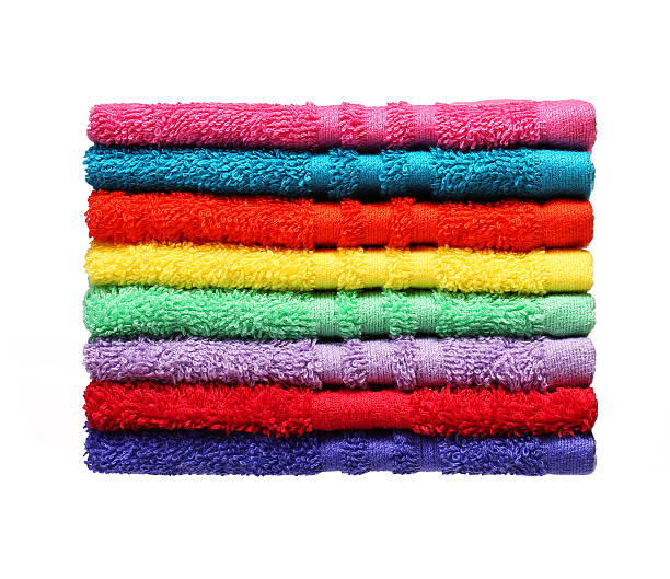 istock Colorful Bathroom Towels isolated 468232864