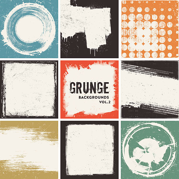 grunge tła - frame dirty backgrounds textured stock illustrations