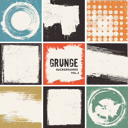 Set of nine grunged,weathered and scratched backgrounds.File is layered with global colors.High res jpeg without text included.More works like this linked bellow.http://www.myimagelinks.com/Lightboxes/textured_elements_files/shapeimage_2.png
