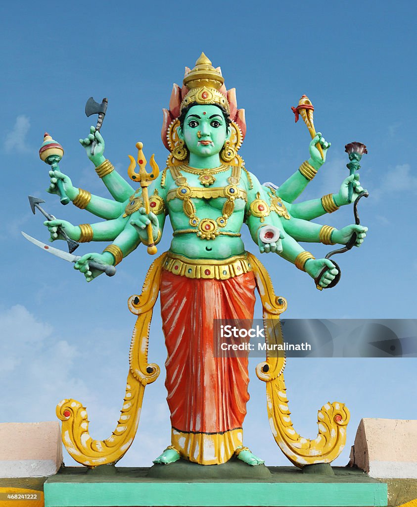 Hindu Goddess Amman Stock Photo - Download Image Now - Durga ...