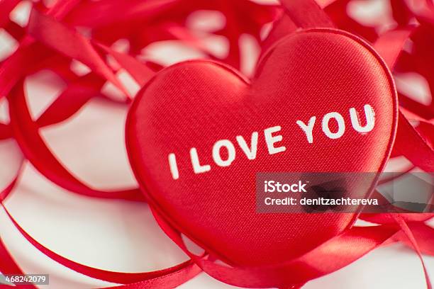 Red Heart With The Word Love You On White Background Stock Photo - Download  Image Now - iStock