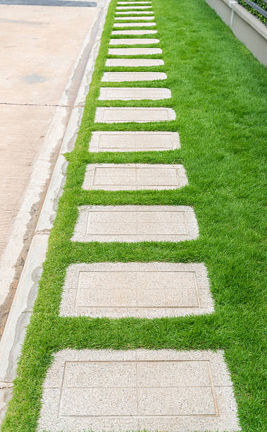 istock Stone walkway in the garden 468247900