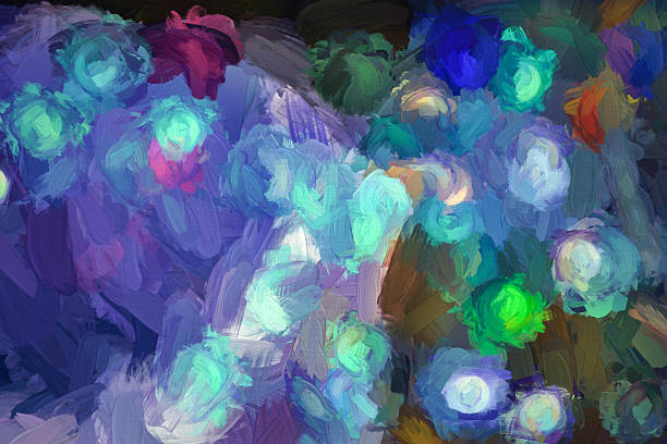 istock Abstract composition textured background, brush impressionist oil paint 468247992