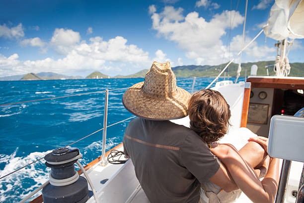 istock unrecognizable retired couple sailing in the Virgin Islands 468250074