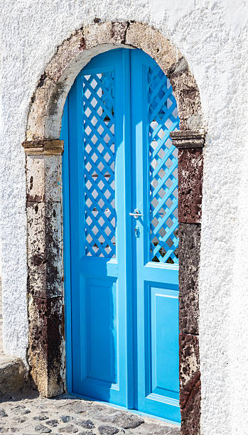 istock Blue wooden door 468257558