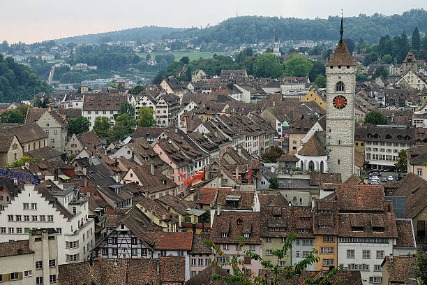 istock View on Schaffhausen old town, Switzerland. 468257792