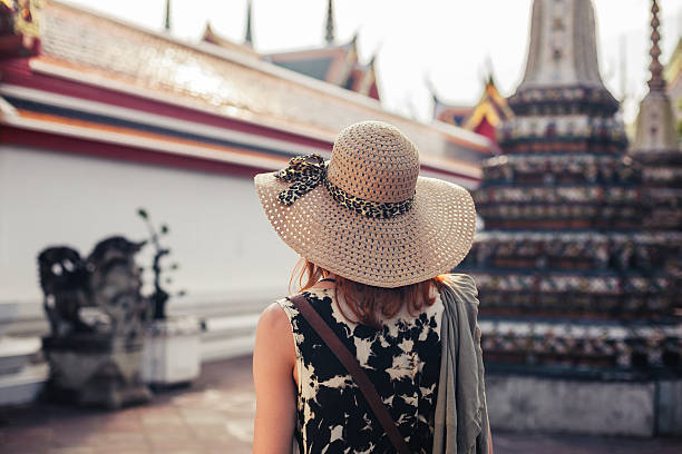 istock Woman exploring buddhist temple 468263844