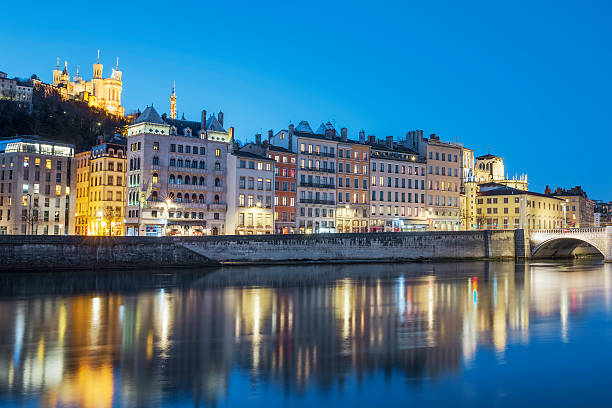 istock View of Lyon with Saone river at night 468264080