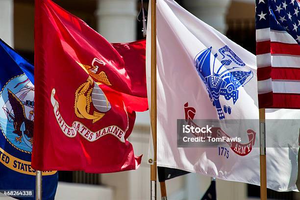 Military Standards Stock Photo - Download Image Now - Military, Flag, Veteran