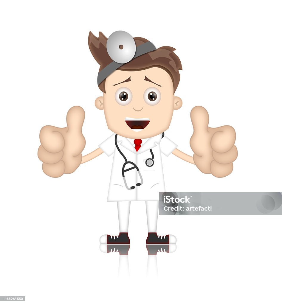 Ben Boy Angry Doctor Doc Medicone Hospital Cartoon 2015 stock illustration