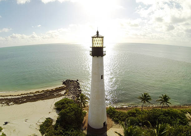 istock Sunny, aerial view of Cape Florida Lighthouse, Key Biscayne 468265029