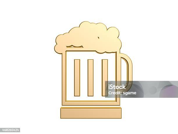 Golden Beer Glass Stock Photo - Download Image Now - 2015, Alcohol - Drink, Beer - Alcohol