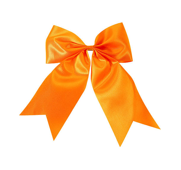 istock gold satin Ribbon bow Isolated on white 468265430