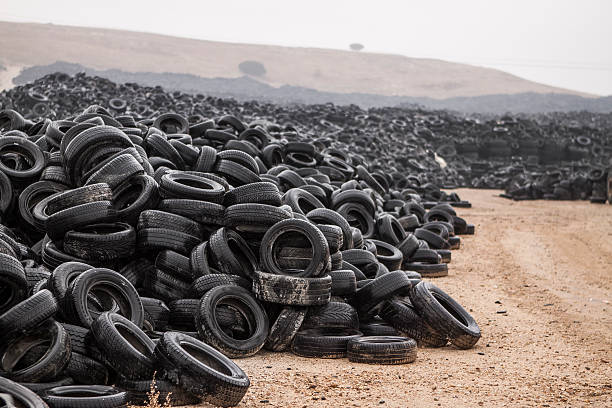 Public Trash Place of Old Tires