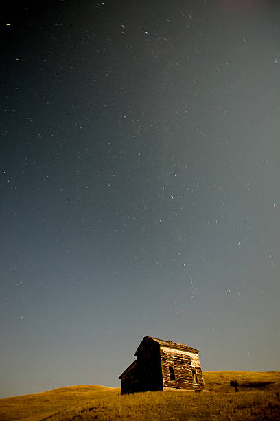 istock Night Shot Abandoned house 468267393