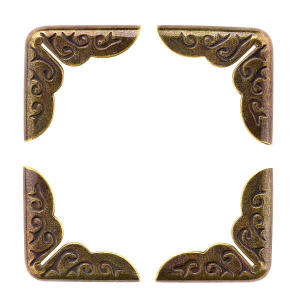 fotografické rohy nebo rohy knih - bronz slitina fotky - stock snímky, obrázky a fotky