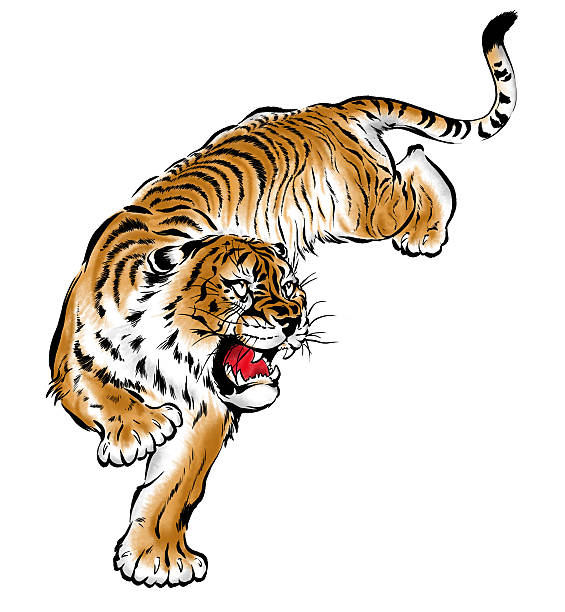 japanesque タイガー - tiger点のイラスト素材／クリップアート素材／マンガ素材／アイコン素材