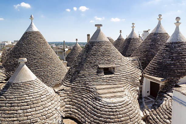 Trulli roof in Alberabello. Italy. Trulli roof in Alberabello. Italy. The Trulli of Alberobello is a UNESCO World Heritage site. trulli house photos stock pictures, royalty-free photos & images