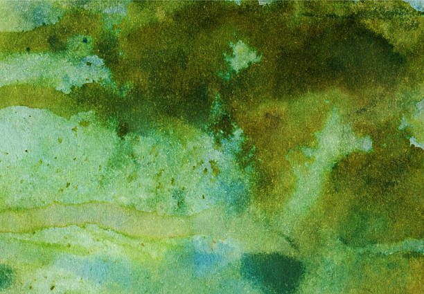 istock Weathered green paint texture on paper 468275638