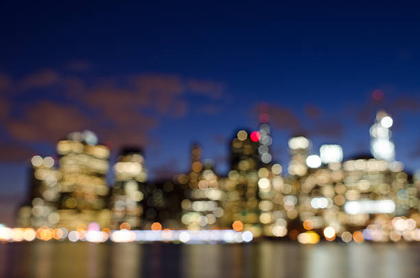 istock Blured New York City Skyline at Sunset 468276104