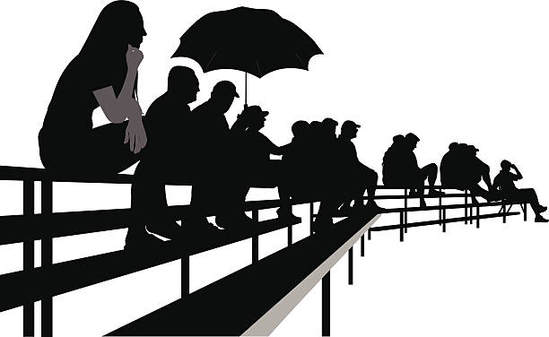 benchwarmer - stadium stands ilustrasi stok