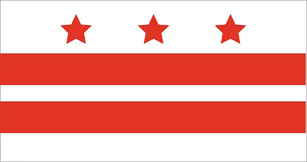 Vector illustration of DC flag