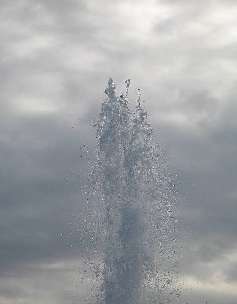 istock Geyser and Cloudy Sky 468287058