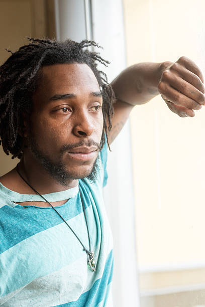 istock Pensive Afro american man 468291472