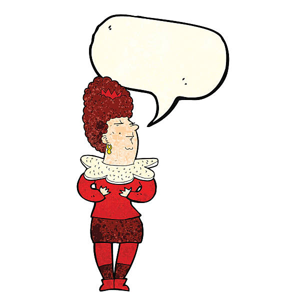 ilustrações de stock, clip art, desenhos animados e ícones de mulher aristocratic mulher com balão de fala - baroness