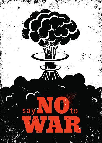 ilustrações de stock, clip art, desenhos animados e ícones de poster não guerra - atomic bomb testing