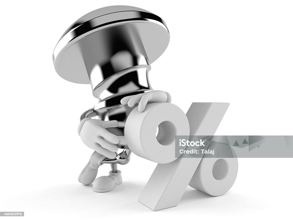 Screw Screw toon with percent symbol isolated on white background 2015 Stock Photo