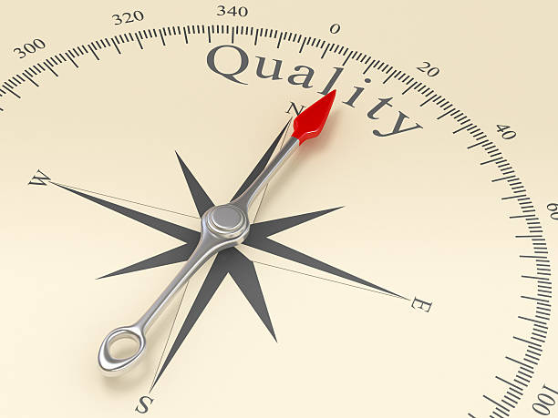 istock Compass with needle pointing towards north, labeled quality 468303040