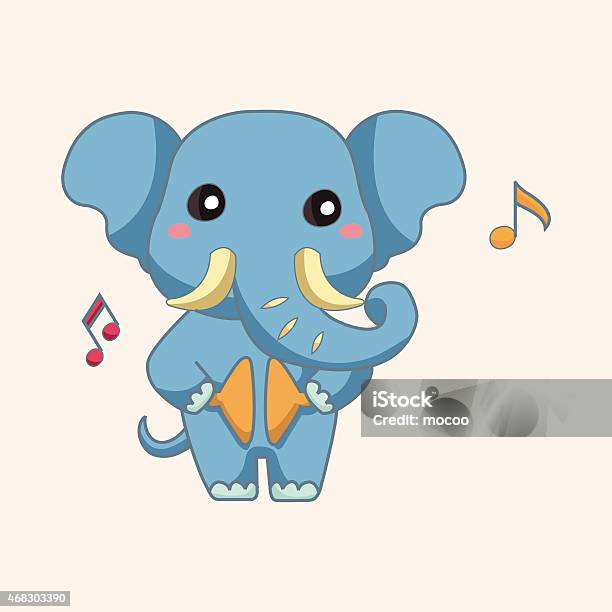 Animal Playing Instrument Cartoon Theme Elements Stock Illustration -  Download Image Now - 2015, Animal, Cute - iStock