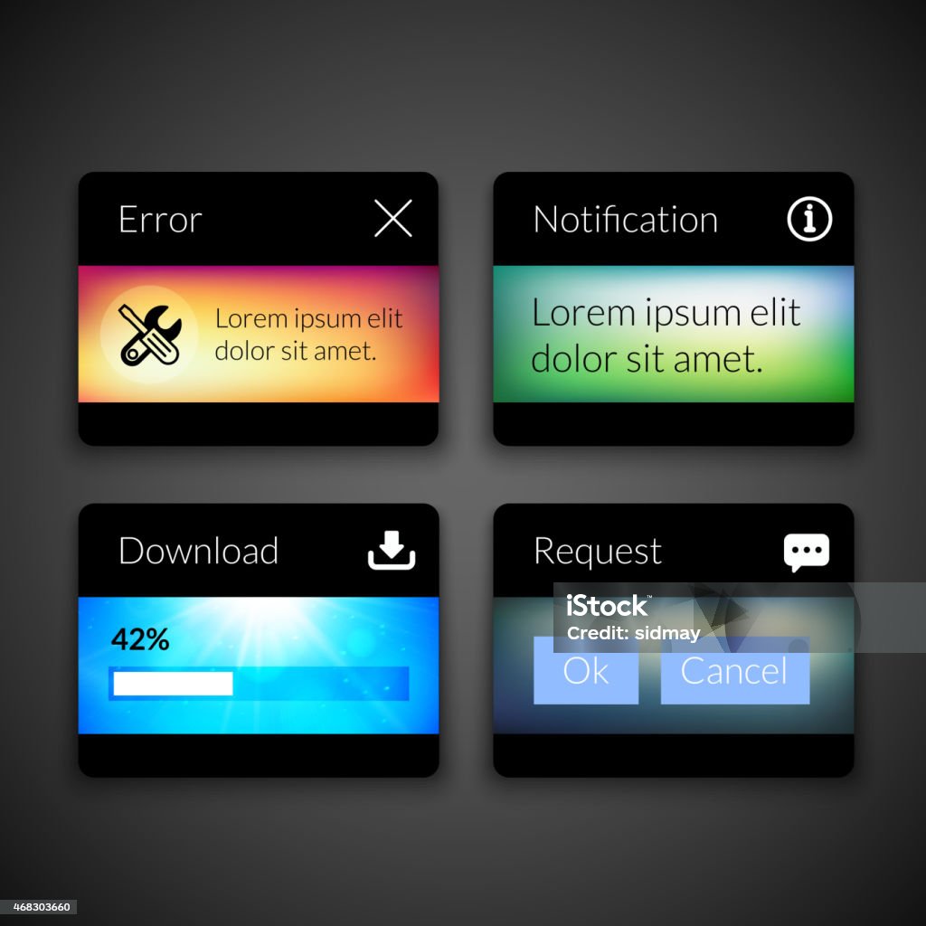 Background Interface Phone Mobile Interface Elements With Colorful Wallpaper Design For ...
